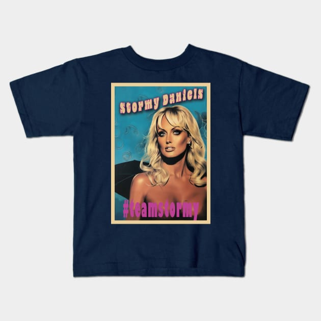 Stormy Daniels Kids T-Shirt by GreenMary Design